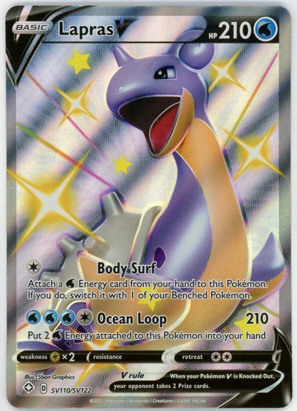 Lapras V Pokemon Shining Fates Full Art Holo Sv Sv Froggers