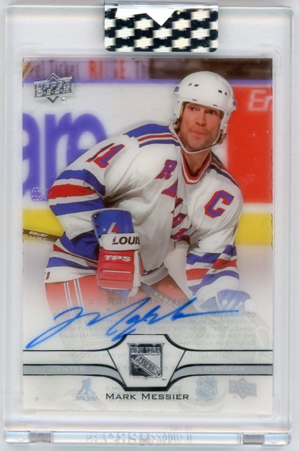 Mark Messier Ud Clear Cut Base Autograph Sp Cc Mm Froggers