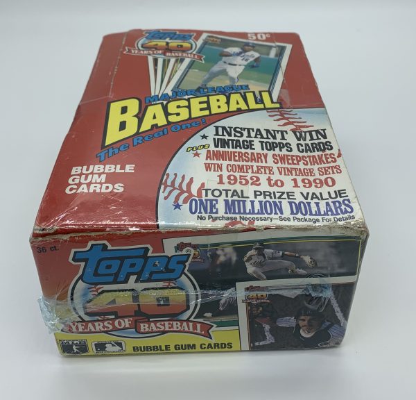 1991 Topps 40 Years of Baseball Sealed Box of 36 Wax Packs