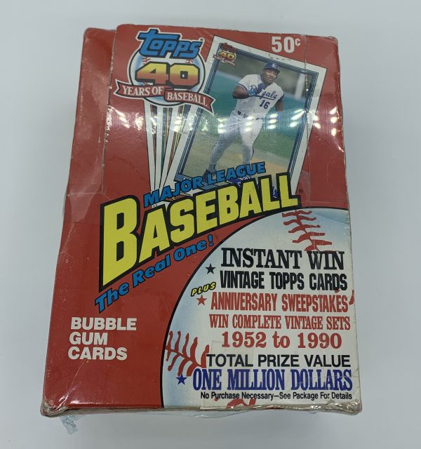 1991 Topps 40 Years of Baseball Sealed Box of 36 Wax Packs