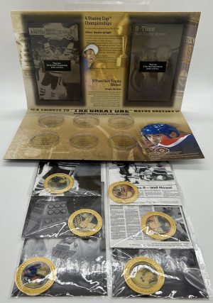 Wayne Gretzky Tribute Giant Medallion Collection Journal Set Rare!