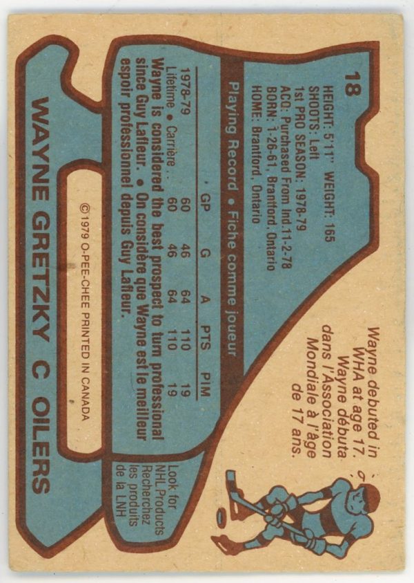Wayne Gretzky 1979-80 O-Pee-Chee Rookie Card #18