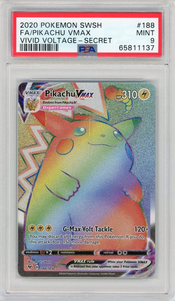 Pikachu VMAX Pokemon Vivid Voltage Secret Rare 188/185