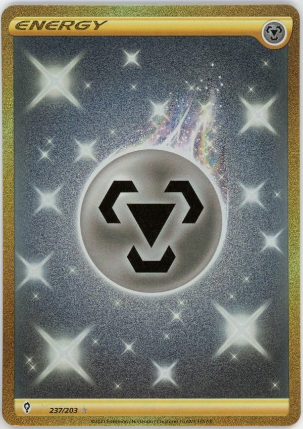 Metal Energy Pokemon Evolving Skies Gold Secret Rare 237/203