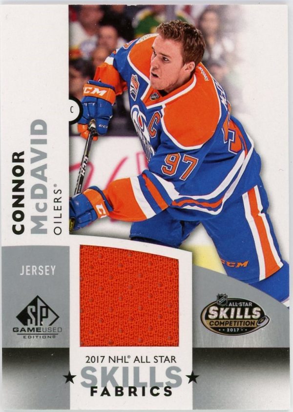 Connor Mcdavid 2017-18 UD SP Game Used A.S. Skills Fabrics Jersey Card #AS-CM
