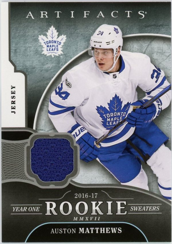 Auston Matthews 2017-18 UD Artifacts Year One Rookie Sweaters Jersey Card #RS-AM