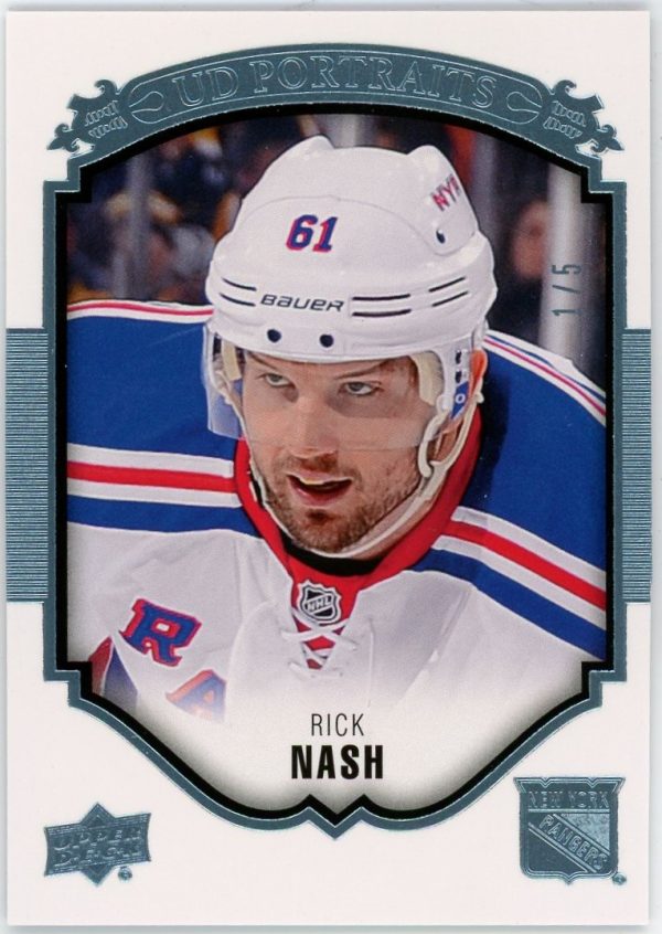 Rick Nash 2015-16 Upper Deck Series 1 Platinum Blue Portraits /5 #P-4 RARE!