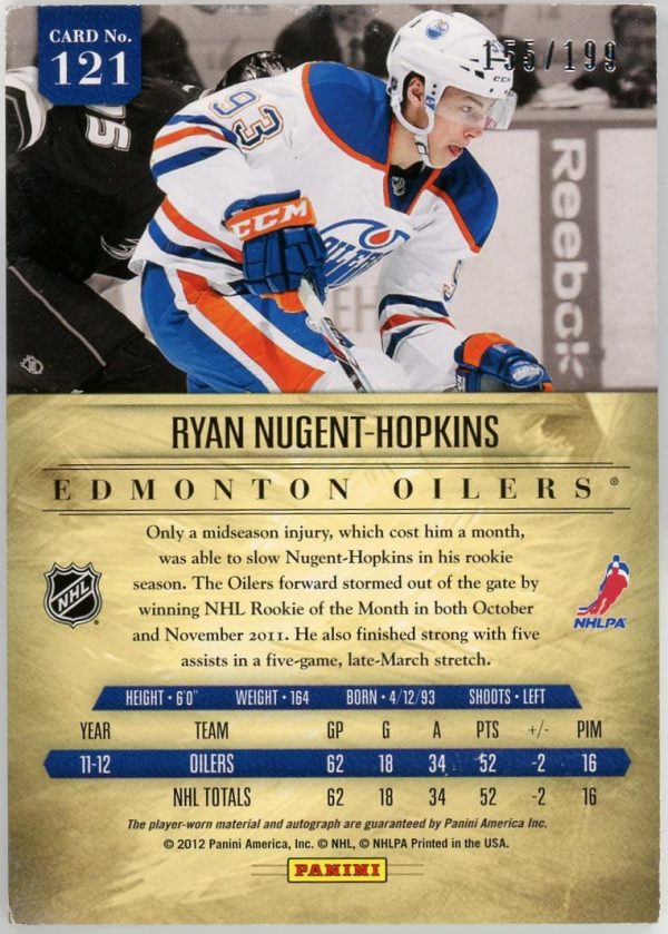 Ryan Nugent-Hopkins 2011-12 Panini Prime Rookies RPA /199 #121