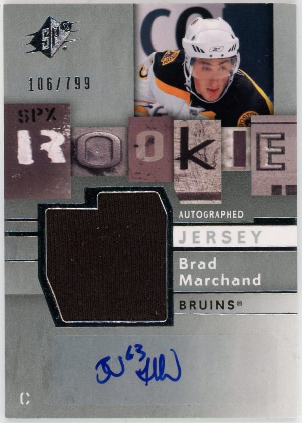 Brad Marchand 2009-10 UD SPX Rookie RPA /799 #160