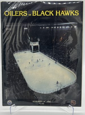 Edmonton Oilers Official Magazine Program November 26. 1980 VS Blackhawks