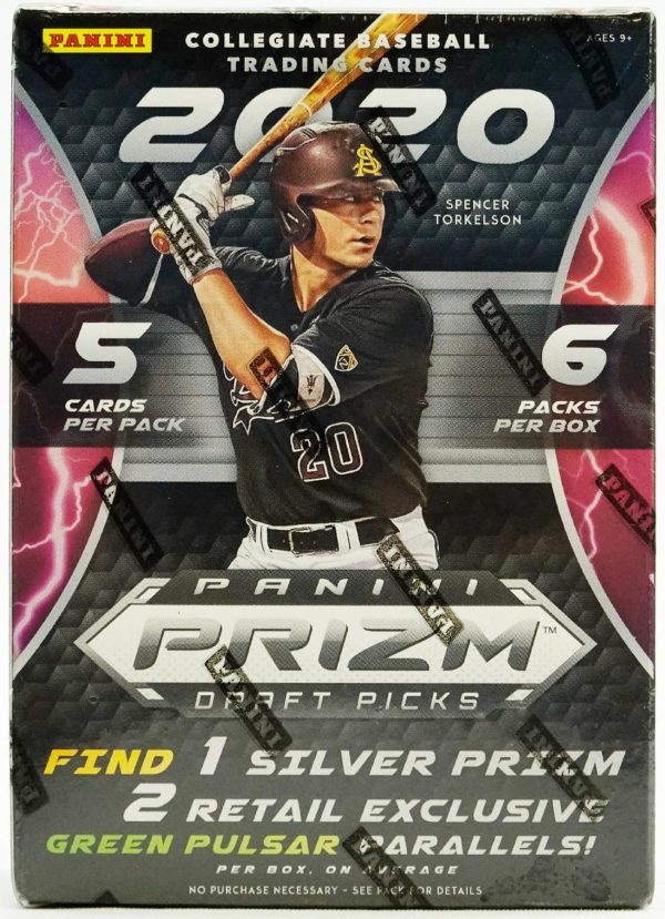2020 Panini Prizm Draft Picks Baseball 6-Pack Blaster Box Sealed