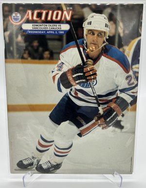 Edmonton Oilers Official Magazine Program April 2 1986 VS Canucks