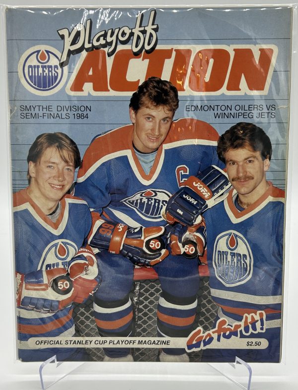 Edmonton Oilers Official Magazine Program Smythe Division Semi-Finals 1984 VS Jets