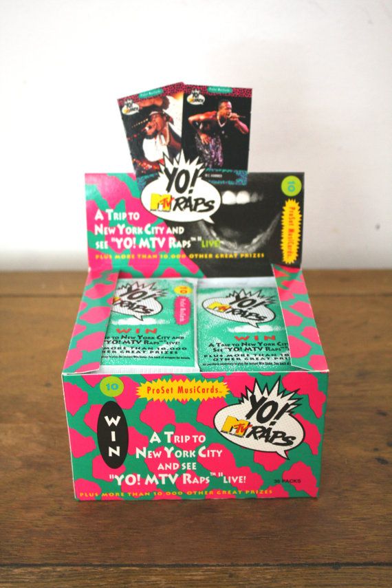 YO! MTV RAPS Music Hip Hop Trading Card Box 1991 Pro Set 36 Packs ...