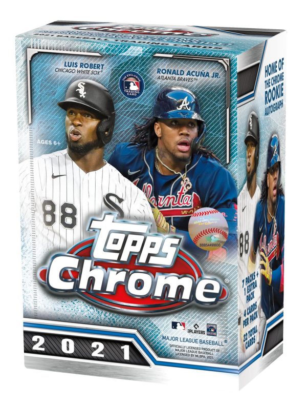2021 Topps Chrome Baseball 8-Pack Blaster Box Sealed