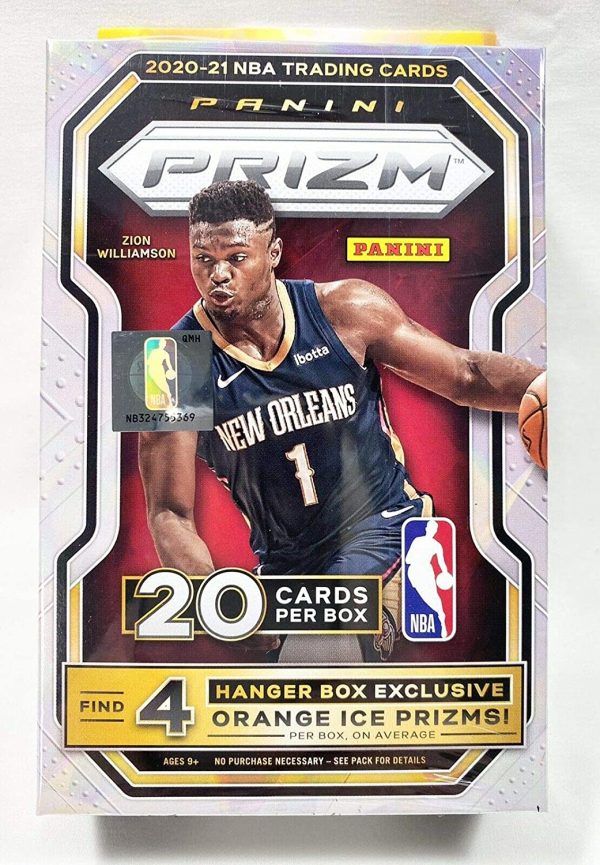 2020-21 Panini Prizm Basketball Hanger Box (20 Cards) (Orange Ice Prizms)