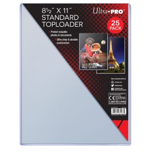Ultra Pro 8-1/2" X 11" Standard Toploader 25 Pack