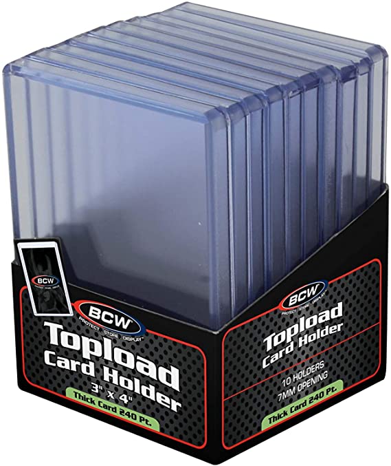 BCW Topload Card Holder 3" X 4" 10 Pack - 240 Pt.