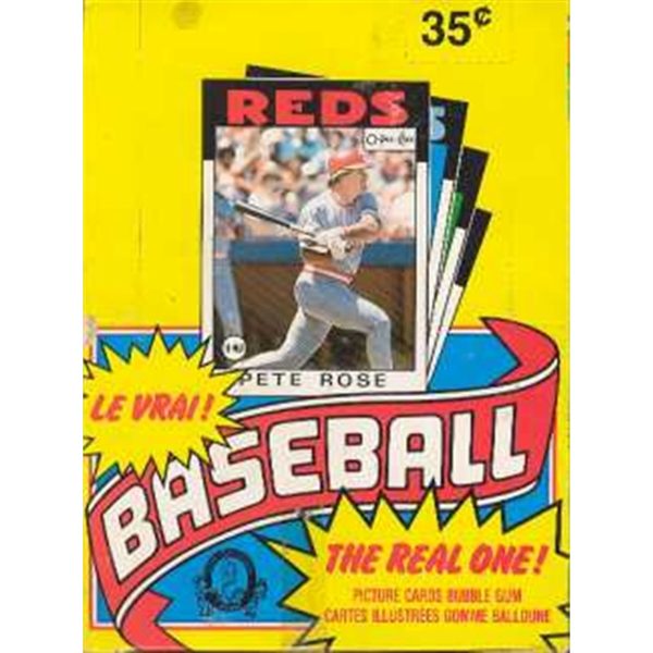 1986 O-Pee-Chee Baseball Picture Cards Bubble Gum Box Sealed