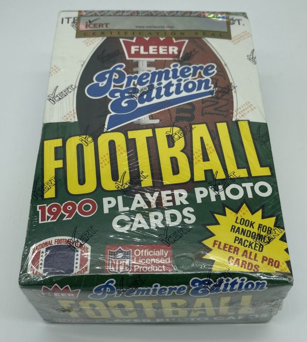 1990 Fleer Premiere Edition Football Certified Seal Box