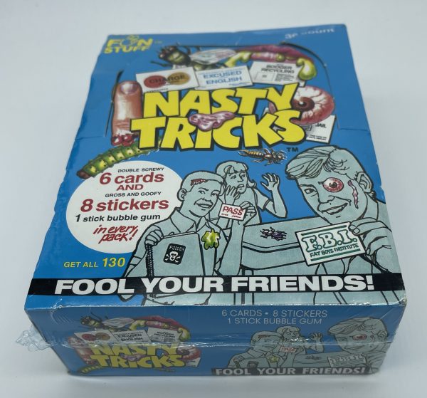 1990 Confex Nasty Tricks Cards + Stickers Box