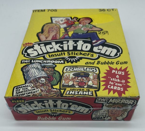 1976 Fleer Stick-it-to Em Insult Stickers Box. 36 packs.