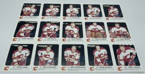 1986-87 Calgary Flames Red Rooster Uncut Sheet Set