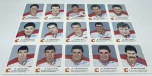 1987-88 Calgary Flames Red Rooster Brett Hull Rookie Uncut Sheet Set
