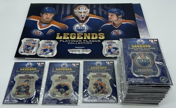Edmonton Oilers Legends Platinum Plaques Complete Set w/Booklet