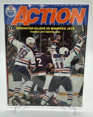 Edmonton Oilers Official Magazine Program October 9 1988 VS Jets
