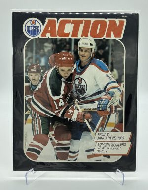 Edmonton Oilers Official Magazine Program January 25 1985 VS Devils