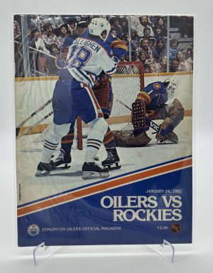 Edmonton Oilers Official Magazine Program January 24 1982 VS Rockies