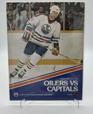 Edmonton Oilers Official Magazine Program February 23 1983 VS Capitals