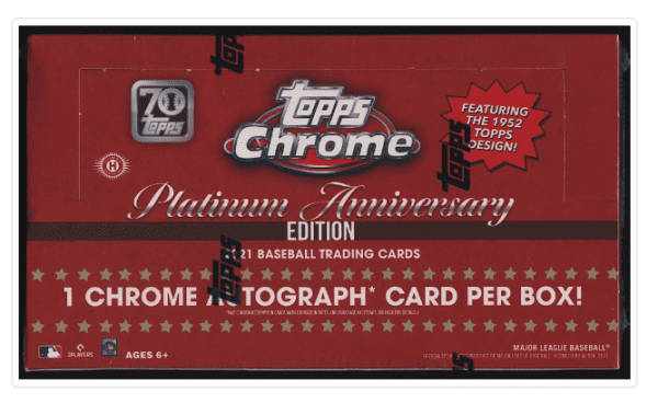 on a chrome rendition of the iconic 1952 Topps design