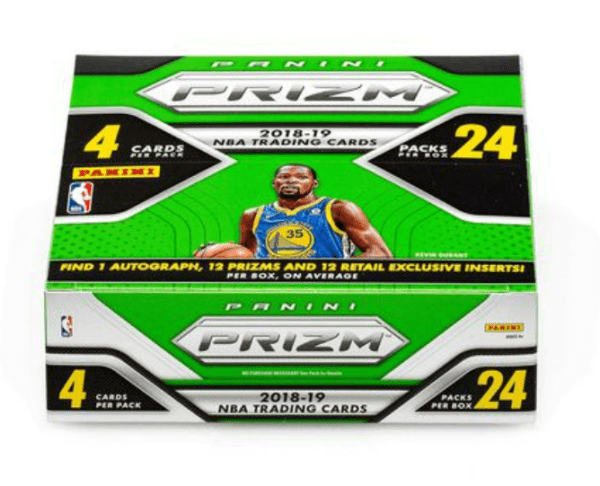 Get this exclusive deal only at Walmart.com! Prizm is back with a new rainbow of Prizms to collect--including Silver Prizms of Deandre Ayton, Marvin Bagley III, Luka Doncic, Mo Bamba, and more! - Find autographs from rookies, veterans, and all-time NBA Greats in Signatures and Rookie Signatures! - Collect a new roster of inserts, including Freshman Phenoms, Emergent, Get Hyped!, Dominance, and Hall Monitors! Every Retail SKU features exclusive content! Look for Retail-Exclusive Prizms Green in all SKUs! Regular retail is $79.99 BOX BREAK - 1 Autograph - 12 Prizms 18-19 PANINI PRIZM BASKETBALL 24 PACK BOX