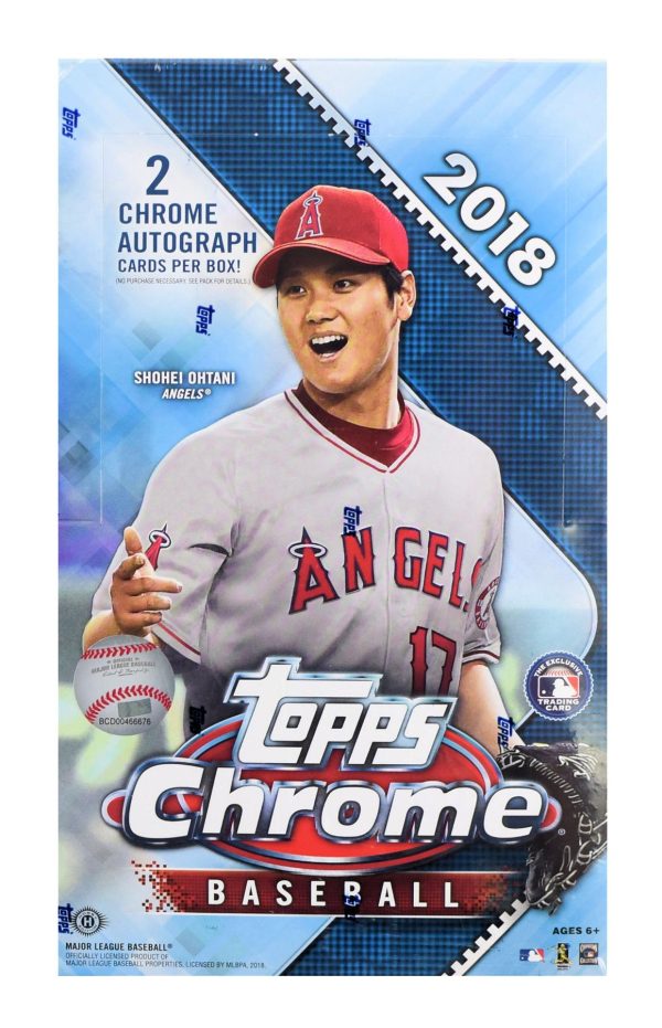 2018 Topps Chrome Baseball Hobby Box Sealed