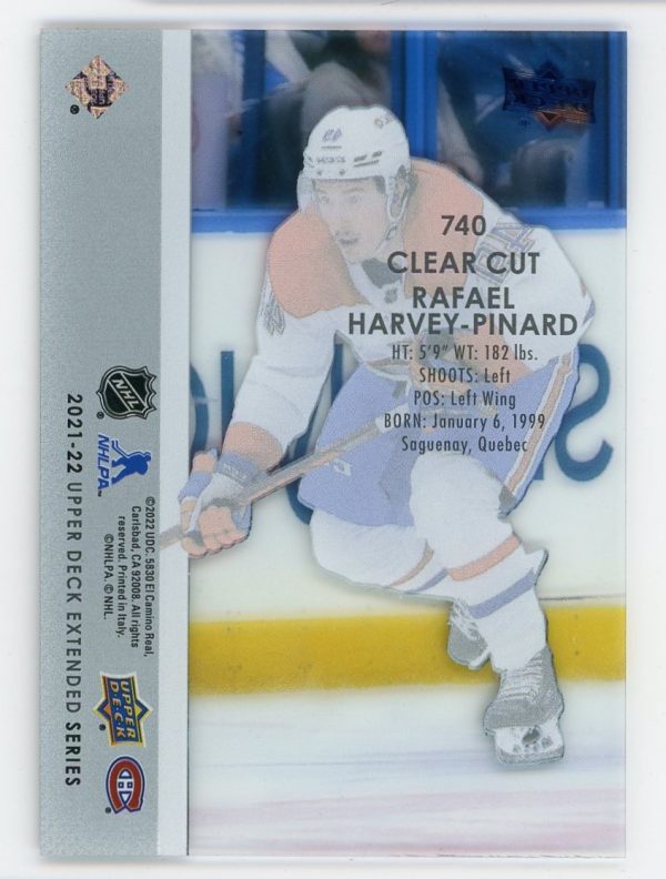 Rafael Harvey-Pinard 2021-22 Upper Deck Young Guns Clear Cut #740