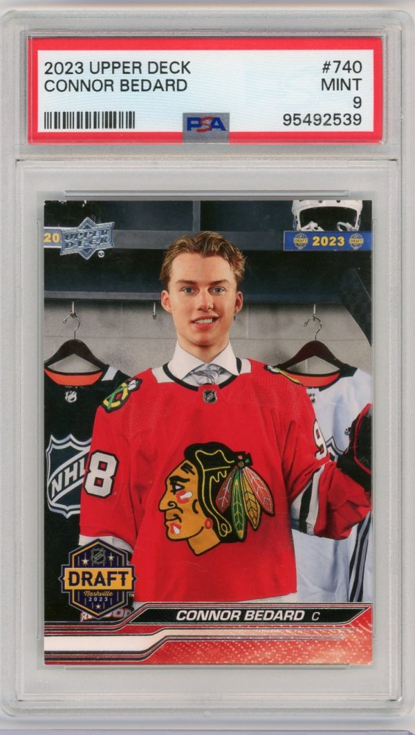 Connor Bedard 2023-24 Upper Deck Draft Rookie Card #740 PSA 9