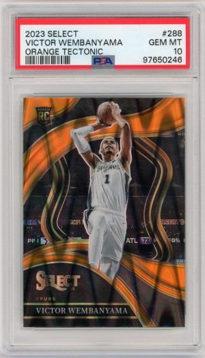 Victor Wembanyama 2023-24 Select Orange Tectonic RC #288 PSA 10