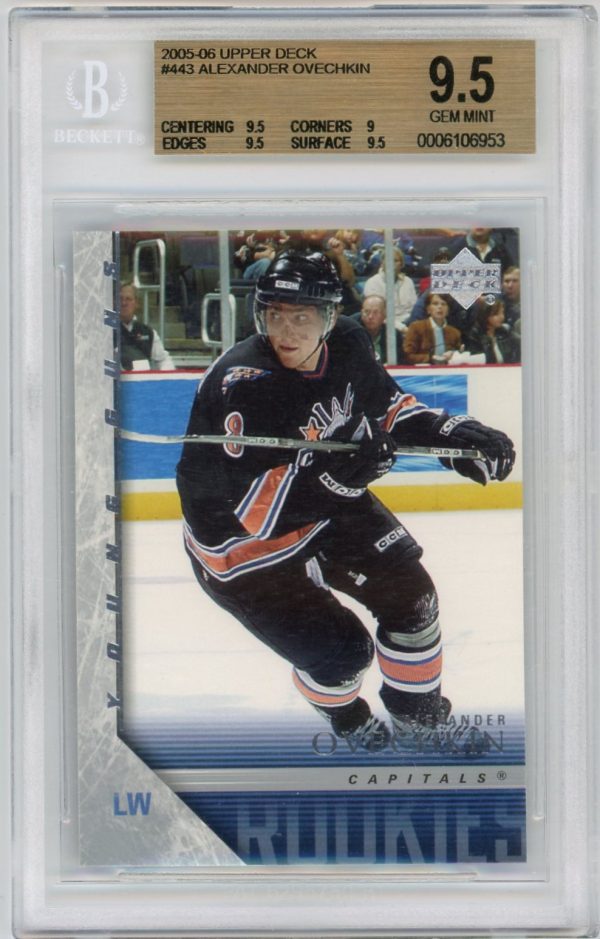 Alex Ovechkin 2005-06 Upper Deck Young Guns Rookie Card #443 BGS 9.5