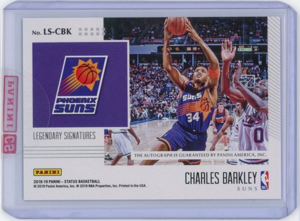 Charles Barkley 2018-19 Panini Status Legendary Signatures Auto #LS-CBK