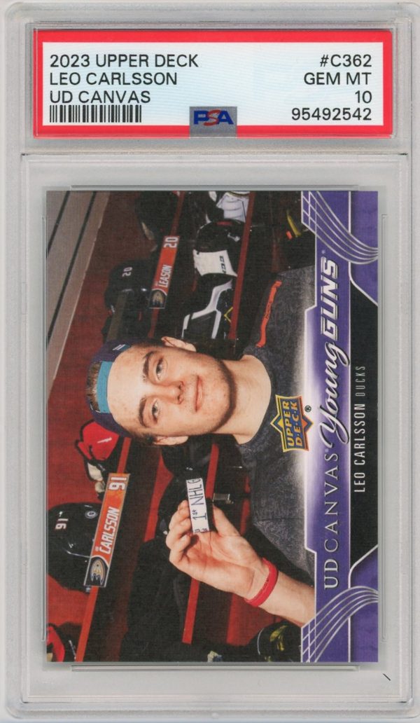 Leo Carlsson 2023-24 Upper Deck Young Guns Canvas RC #C362 PSA 10