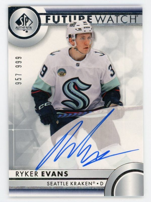 Ryker Evans 2023-24 SP Authentic Future Watch Auto 957/999 #194