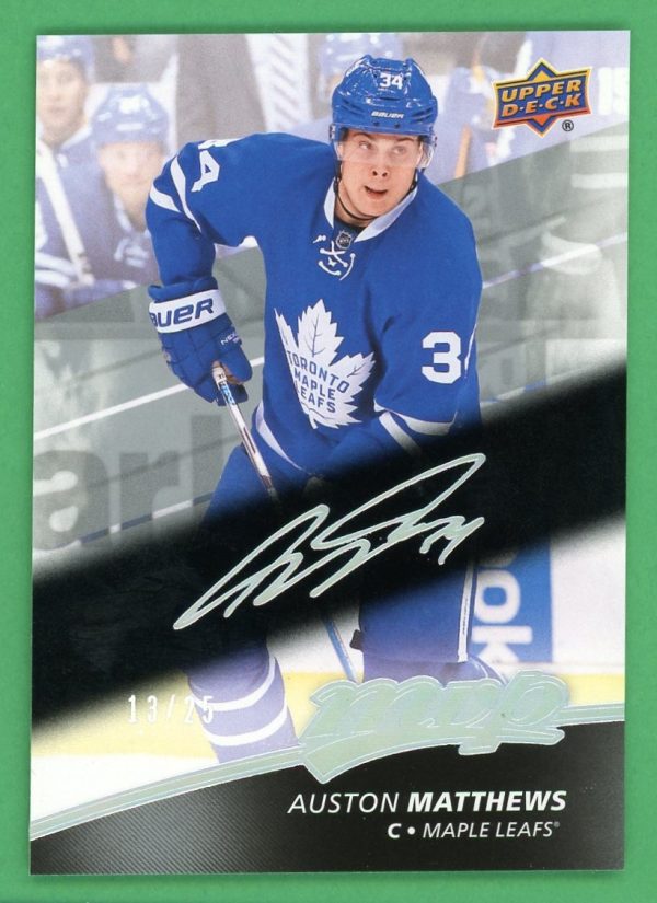 Auston Matthews 2017-18 Upper Deck MVP Super Script 13/25 #210