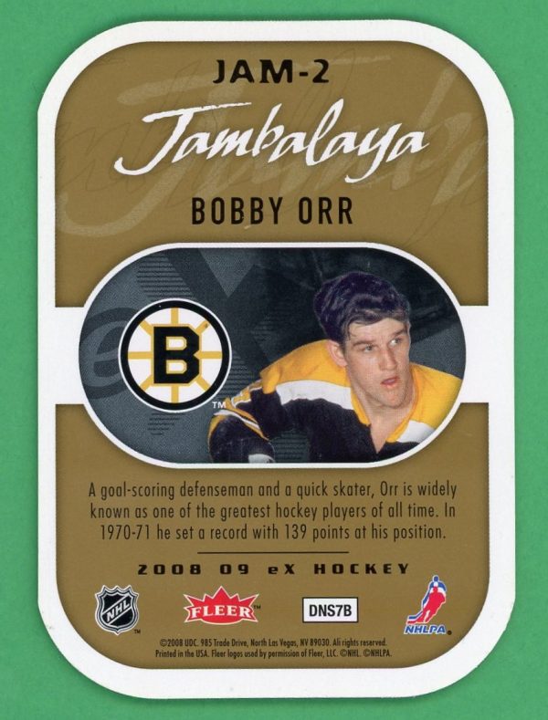 Bobby Orr 2008-09 Fleer eX Jambalaya Die-Cut Card #JAM-2 SSP