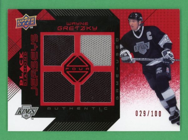 Wayne Gretzky 2008-09 Black Diamond Quad Jersey 029/100 #BDJ-WG