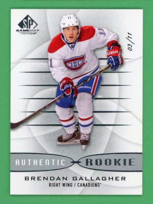 Brendan Gallagher 2013-14 SP Game Used Authentic TRUE Rookie 03/11 #181