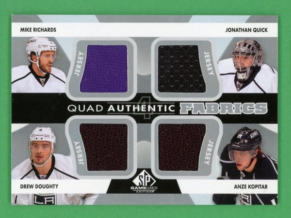 Richards/Quick/Doughty/Kopitar 2012-13 SPGU Quad Authentic Fabrics #AF4-KINGS