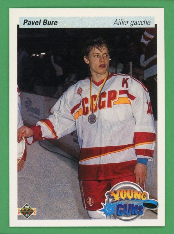 Pavel Bure 1990-91 Upper Deck French Young Guns Rookie Card #526