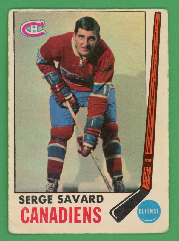 Serge Savard 1969-70 O-Pee-Chee Rookie Card #4 (LOW GRADE/FILLER)